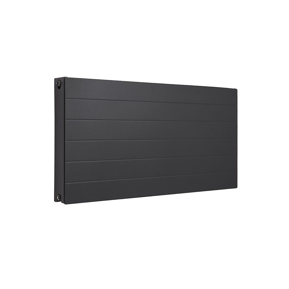 Milano Black Alora Type 22 Horizontal Double Panel Convector Radiator - 600Mm X 1200Mm