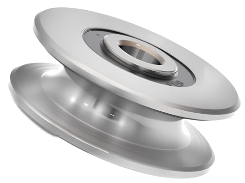 Chiloskit - Roulements à billes en acier inoxydable - 8 mm - 250 kg - Poulie en métal - Roulements en corde - Pour guide de levage - Diamètre intérieur :...