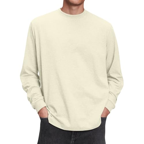 Accesorios Hombre Jersey Navidad Cortavientos Hombre Termicas Hombre Manga Larga Pulóver Hombre Christmas Sweater Regalo Hombre Cumpleaños Sudadera Sin Capucha Sweater Hombre Beis M