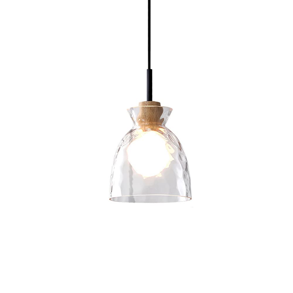 Lámparas colgantes pequeñas Wabi-Sabi en madera noble y cristal premium