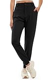 Libin Women'S 4-Way Stretch Golf Joggers Pants With Pockets, Tapered Athletic Running Sweatpants, Work Dress Casual Slacks For Women, Black M