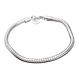 925 Sterling Silver 4Mm 16/17/18/19/20/21/22/23Cm Snake Chain Charrm Bracelet For Women Fashion Jewelry Gift