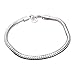 925 Sterling Silver 4Mm 16/17/18/19/20/21/22/23Cm Snake Chain Charrm Bracelet For Women Fashion Jewelry Gift