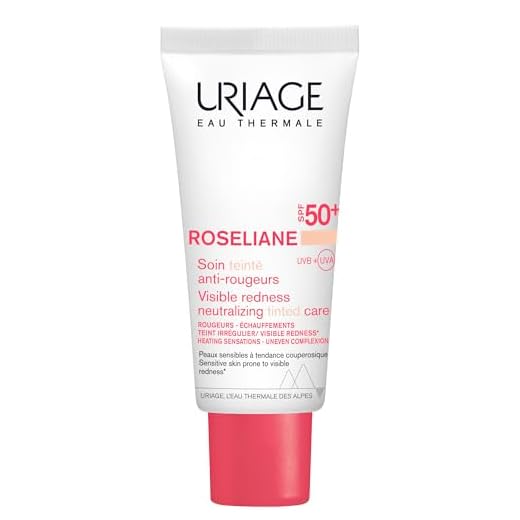 Uriage Roséliane CC Cream SPF50+ con Ginseng y Extracto de Alga Parda - Disimula Rojeces y Unifica el Tono de la Piel - Tono Claro - No Comedogénica - Apta para Piel Sensible - 40ml