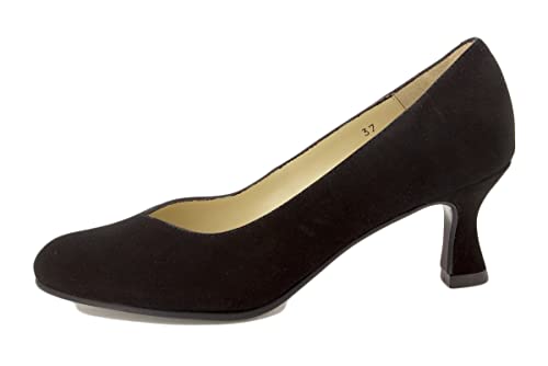 Salon PieSanto 225236 femme en daim noir d'une finition haut de gamme