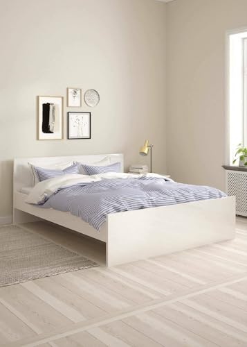 Letto Piazza e Mezza Floria Sommier per Camera da Giroletto per Stanza Struttura Porta Materasso 207x166 h80 cm bianco