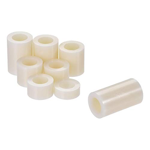 sourcing map 80Stk ABS Runde Abstandhalter Unterlegscheiben Sortiment Kit ID 8,2mm OD 14mm für M8 Schrauben 8 Größen Kunststoffabstandhalter(5mm 8mm 10mm 12mm 15mm 18mm 20mm 25mm)