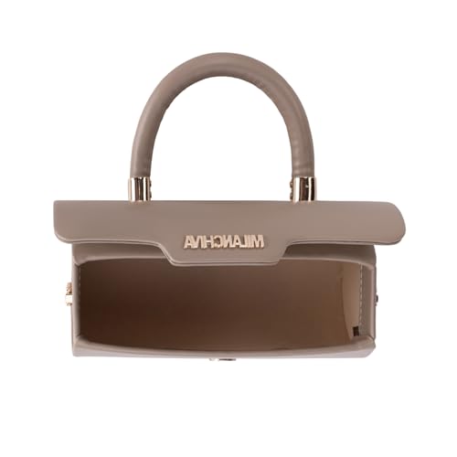 Image of Milan Chiva Top Handle Bag for Women Mini Barrel Crossbody Handbag with Adjustable Strap Elegant Small Purses | Small