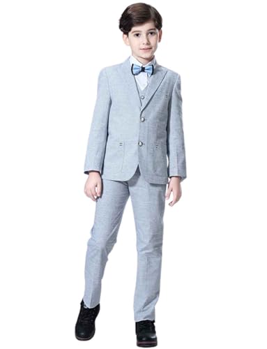 Costume en lin garçon confortable anti-chaleur pour mariage et fête
