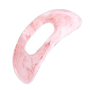 Gua Sha Massage Tool with Handle,Resin Large Lymphatic Drainage Massager Guasha Tool,Full Body Anti Cellulite Guasha Scraper,Muscle Scraper Massage Tool,for Women Men Back Neck Leg Face(Pink)