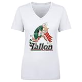 500 LEVEL Tallon Griekspoor Retro Women's V-Neck T-Shirt (White, X-Large)
