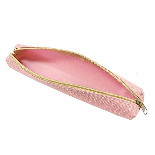 BETOOL - Estuche para lápices de colores vivos, 1 estuche para bolígrafos, lindo estuche delgado para niños, adultos, colegio, oficina, viajes (color rosa)