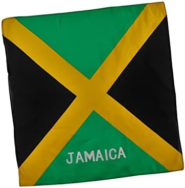 Jamaica Flag Paisley Bandana Head Scarf Headbands Handkerchief Cowboy Cotton Bib Party Face Covering Headwear Mens Womens Unisex
