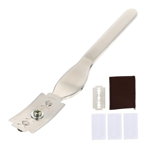 COLLBATH Couteau Boulanger Acier Inoxydable avec Lames Amovibles pour Grigner et Couper Accessoire de Pâtisserie et Facile à Nettoyer avec Lames et Protection