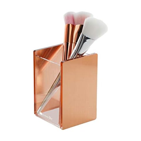 Moosy Life Moonlight Rose Gold Acrylic Makeup Brushes Holder Cover