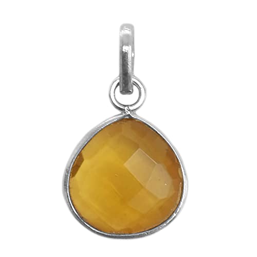 Bijoux et Objets - Pendentif citrine en argent massif 925 - Dimensions de la pierre 12mm