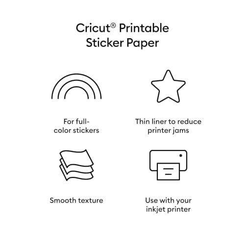 Cricut Sticker Paper (50 White Sheets, 8.5x11) - image 2