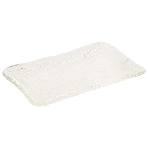 ???????? Toyo Sasaki Glass 40250 Long Plate, Seiro, Made in Japan, Clear, Approx. 8.7 x 5.3 x 0.7 inches (22 x 13.5 x 1.8 cm)