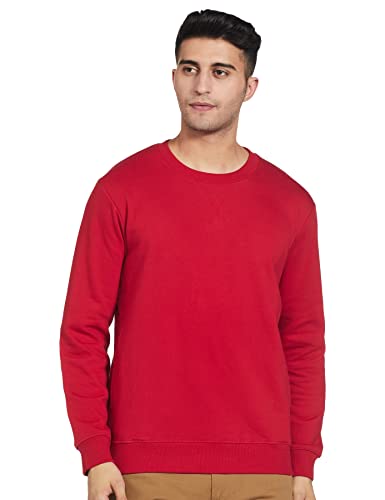 Image of Max Men Cotton Blend Solid Crew Neck Sweatshirt