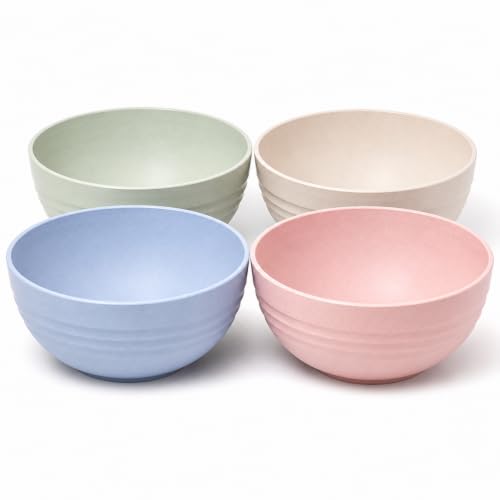 Kit 4 Tigelas Grandes 15cm Bowl 1,2L Micro-ondas Freezer Lava-Louças COLOR