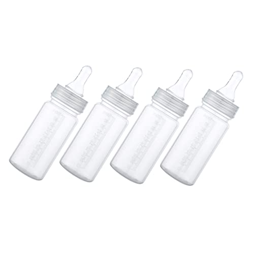 4Piezas Botella de Desechable para Niño Niña con Unidades de Transparente para Alimentación de Recién Nacidos