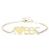 I Love BBC Ankle Bracelet - Gold Plated Stainless Steel I Love BBC Anklet - I Heart BBC Anklet (Gold)