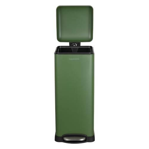 Image of happimess Betty 8 Gal Step Trash Can Soft-Close Lid, Pine Green
