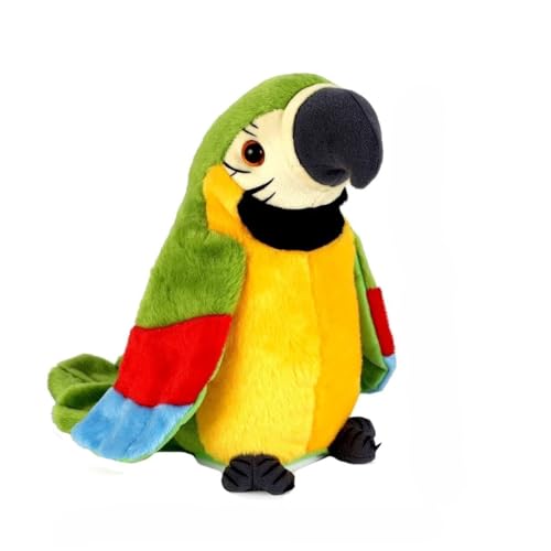 Image of Fully Soft Talking Parrot Toy for Kids Repeat What You Say Funny Interactive, Dancing and Mimicry Bird Plush Toy for Boys and Girls