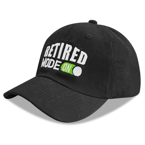 Image of Embroidered Retired Hat, Retirement Gifts, Adjustable Cotton Breathable Colorful Baseball Cap