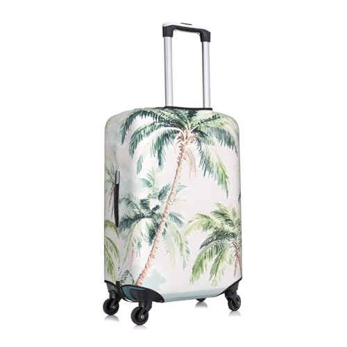 Vintage Palm Trees Elastic Travel Luggage Cover, Washable Spandex Suitcase Protector, Anti-Scratch Fits 18-32 Inch3