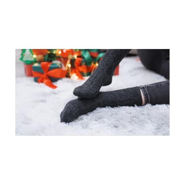 Jeasona Womens Wool Socks Thick Warm Winter Vintage Knit Thermal Gifts (Multicolored Dark) - Image 6