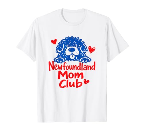 Newfie Lover du Newfoundland Dog Mom Club T-Shirt