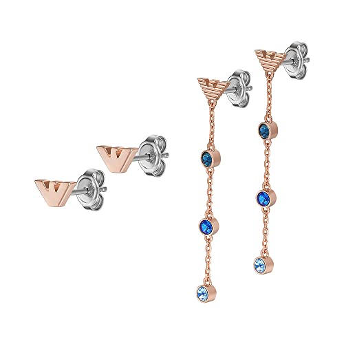 Juego de Regalo de Latón Dorado Rosa de Emporio Armani para Mujer EGS3013SET
