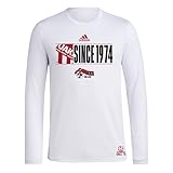 adidas Men's San Jose Earthquakes MLS Long Sleeve T-Shirt, White, Large