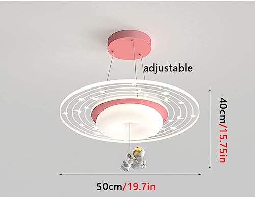 Suspension astronaute rose et bleue pour décorer une nursery - 4