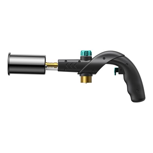 Image of ThermoMaven Powerful Propane Torch, Charcoal Torch Lighter, Sous Vide Cooking Torch, Culinary Kitchen Torch, Flamethrower Lighter, Blow Torch (Tank Not Included)-Black & Green