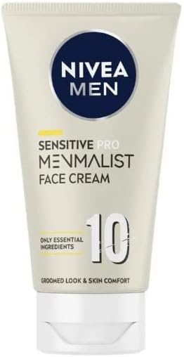 Nivea Men Sensitive Pro Menmalist Face Cream, 24 h Moisturiser for Men, 10 Essential Ingredients to Soothe Skin, Gentle Men's Skin Care, 75 ml (Pack of 1)