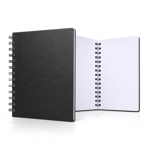 Image of AccuPrints Sumiko A5(6 x 8.5) inch Spiral Notebook 160 Pages, 70 GSM Ruled Wiro Binding, Black Cover