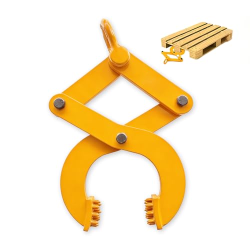 Pallet Puller Clamp 1T/2250 LBS Pallet Jack Puller Heavy Duty Pallet Puller for Pulling Pallets Woods or Heavy Thing 8 Inch Jaw Opening (Orange 2250LBS)