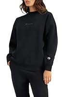 Champion Women's Script Tonal Crew, Black, X-Small