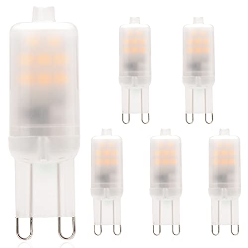 Cxyemt G9 LED Lampen 2W Ersatz Für 15W 20W Halogenlampe, 2700K Warmweiß Energiesparlampe, AC 220-240V G9 Mini LED Leuchtmittel Glühlampe, Kein...
