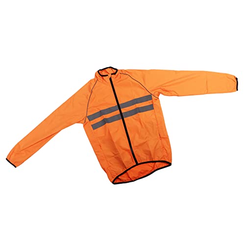 Chaqueta reflectante de poliéster para ciclismo naranja XL miniatura 7