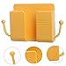 OUNONA Wall-Mounted Phone Charging Storage Box Adhesive Remote Control Holder for Home Office Versatile Organizer for Phones and Cables Easy Installation Modern Design Yellow