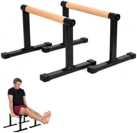 Parallettes, Calisthenics Griffe für Handstand, Push-Ups, Liegestützgriffe Holz für Fitness zuhause & Outdoor, Home Calestetic Equipment