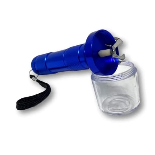 EKNA Elektro Grinder - Batterie Betrieben - Automatisch - Aluminium - Electric Mill (Blau)