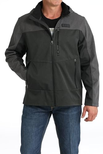 Cinch Men's Black Hooded Softshell Jacket