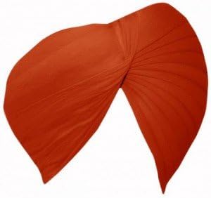 Sikh Cotton Turban for Men |Saffron Color | 6 Meter Double Punjabi Pagri