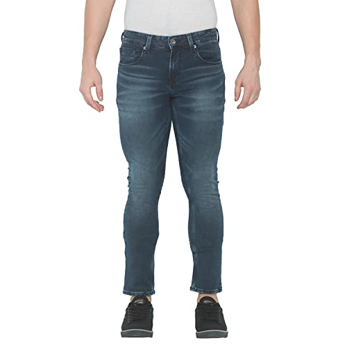Image of Spykar Men's Skinny Jeans (SKN-01BB-34 Mid Blue 32)