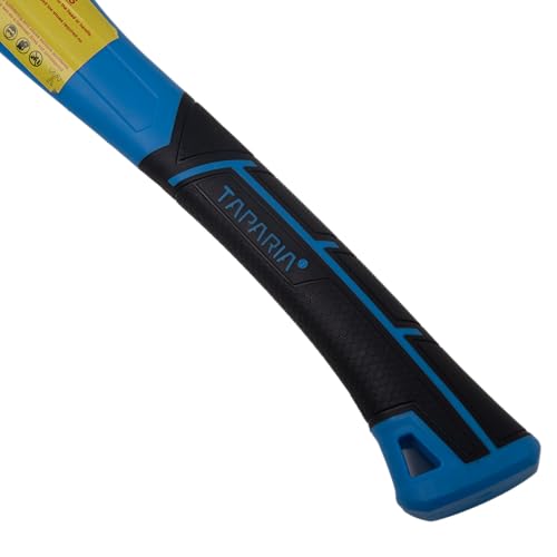 Image of Taparia FHSA 1000 Steel Axe with Fiberglass Handle (1000g / 1 Kg)-Ergonomic Non-slip Handle, Protective Rubber Handle-Balanced Weight Distribution, Vibration-Absorbing Handle-Lightweight