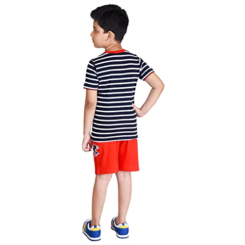 Image of Clothe Funn Boys Printed Cotton Half Sleeves T-Shirt & Shorts Set